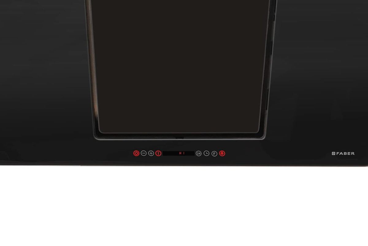 Faber 1000m3/hr Wall Mounted chimney (HOOD CURVY PLUS BK TC LTW 90, Black), Free 1 Year Extended warranty