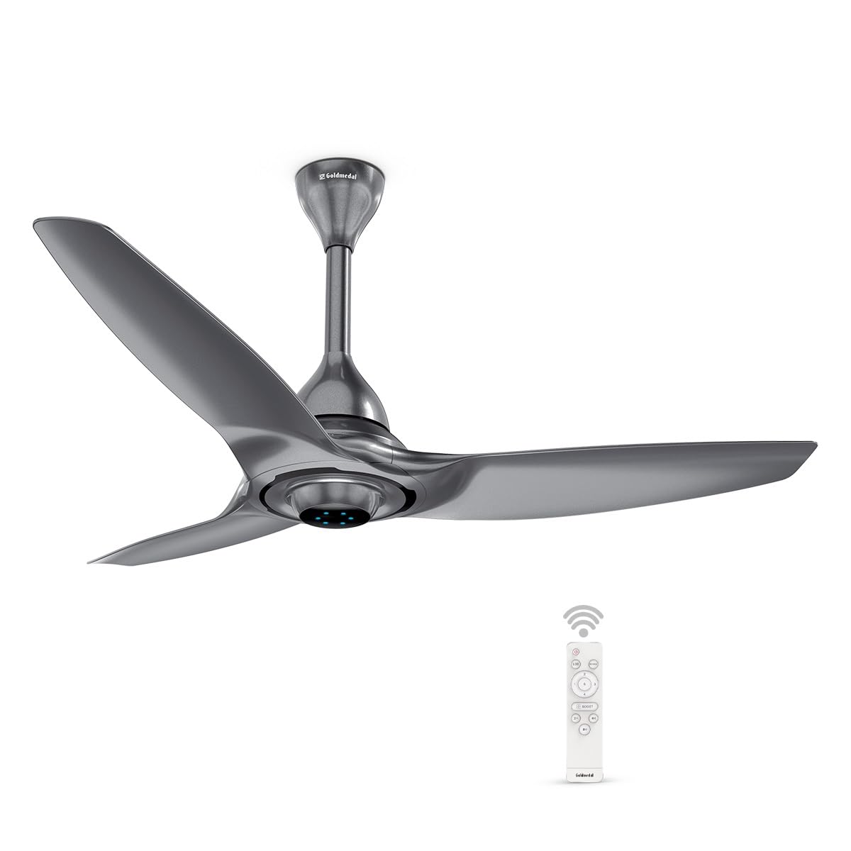 Goldmedal Hush Flo BLDC 1240 mm Decorative Ceiling Fan | 5 Star (Dayton Grey)
