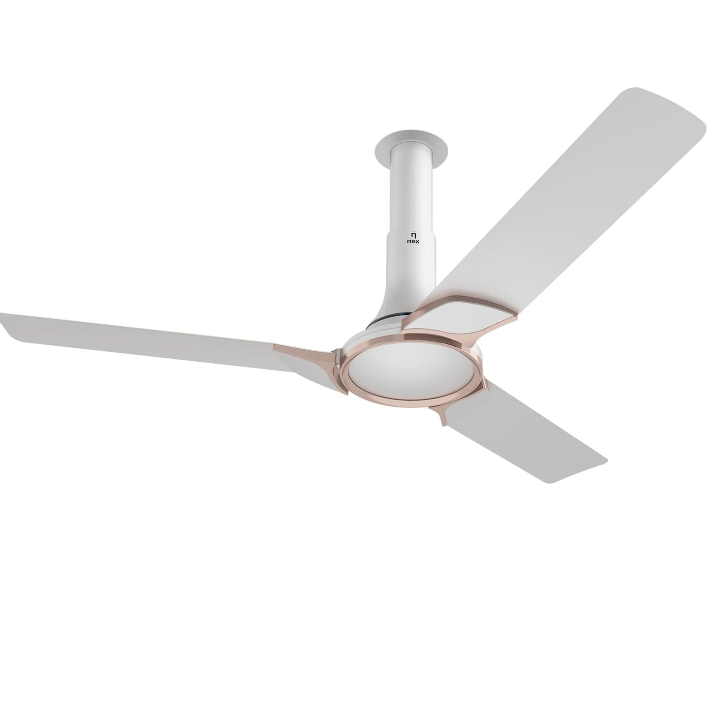 NNEX by BAJAJ Glyde A50 1200 MM | BEE 4 Star Rated Premium Ceiling Fan | 20% Higher Air Thrust* | Airfluence™ Al Blades | Adjustable Downrod | 2-Yr Warranty 【Snow White】