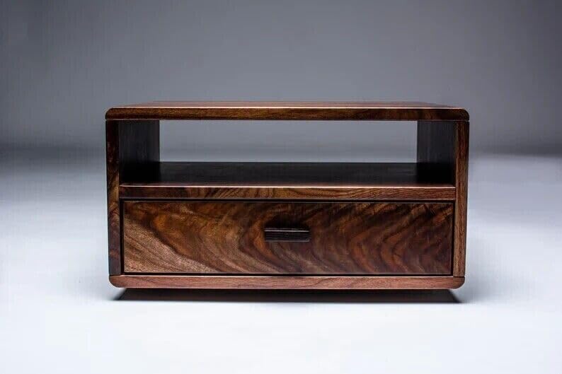 Floating Nightstand in Walnut Finish