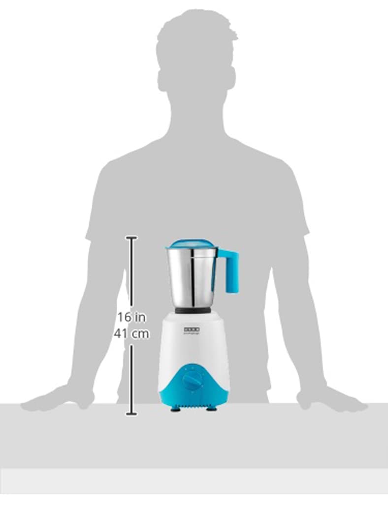 USHA Rapidmix 500-Watt Copper Motor Mixer Grinder With 3 Jars And 2 Years Product Warranty & 5 Years Motor Warranty (Sea Green/White), 500 Watt