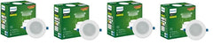 Philips Starfit 7 watt Concealed JB LED downlighter for Ceiling with 3 inch Cut-Out (Warm White, Pack of 4)