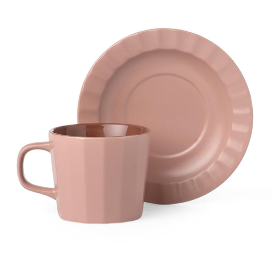 Clay Craft Fine Ceramic Armada Lilac Cups & Saucer, Set of 12, Cups for Tea & Coffee, Gift Set, Elegant Design for Home and Kitchen and Can Be Gifted to Your Loved Ones On Any Occassions