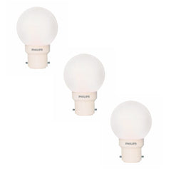 Philips 0.5W B22 LED Bulb, Pack of 3, (Deco Mini) (White, B07BJG6MYH)
