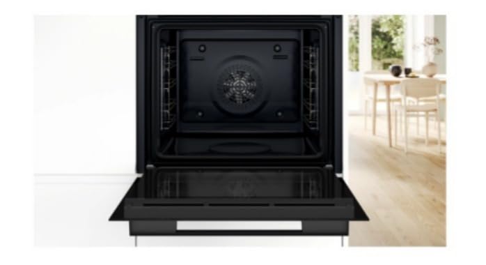Bosch Series 4 Built-in Electric Oven with Steam Function, 60 x 60 cm, Multiple Cooking Modes, LED Display, Black