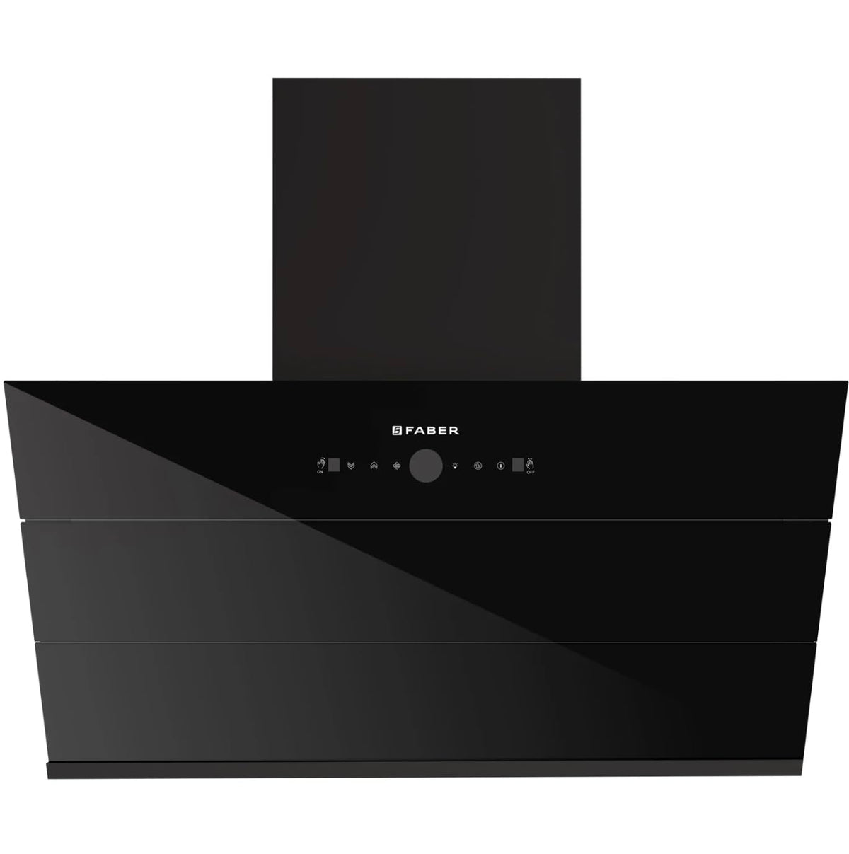Faber Comet 90cm 1600m³/hr BLDC Autoclean Filterless Slant Chimney| Built In Oil Collector|Touch & Gesture Control| 12Yr