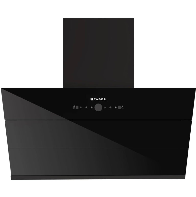 Faber Comet 90cm 1600m³/hr BLDC Autoclean Filterless Slant Chimney| Built In Oil Collector|Touch & Gesture Control| 12Yr