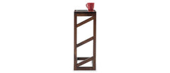Rosewood C-Shaped Side Table for Living Room, Bedroom, Home Office - Dark Brown Sheesham Wood - L 10.1181 x D 1
