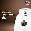 Ultra Apta Mixer Grinder - Fortune White & Black | India’s First Double ball-bearing Motor 550W High Torque with 2 Years Warranty | 204Cu Food-Grade 4 SS Jar, 3 Speed Regular + Pulse