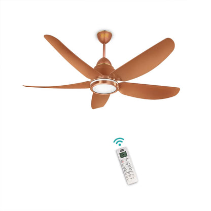 KUHL Luxus C5 1320mm Stylish 65% Power Saving BLDC Ceiling Fan with Remote|Night & Down Light|29W|BEE 5 Rated & ISI Marked|LowNoise|IoT Operate via Mobile & Alexa|Reverse Mode|Free Installation|White
