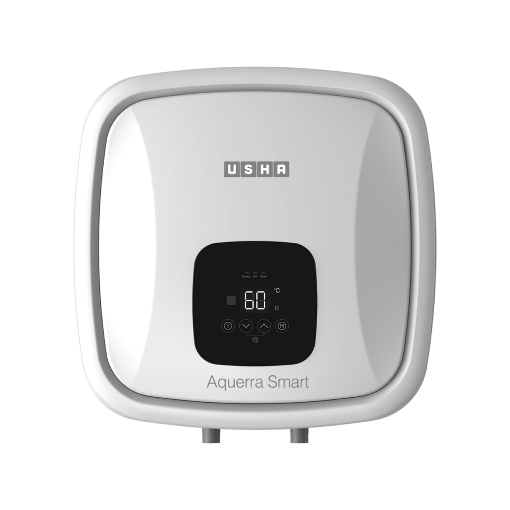 USHA SWH AQUERRA SMART 15L WHITE, With Free Installation and Connection Pipes