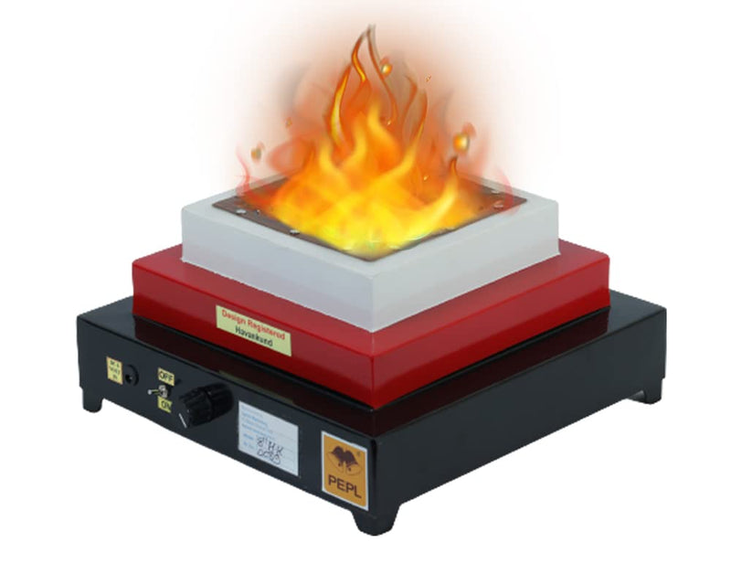 PEPL Bio Flame Mild Steel 8" Diagonal, Multicolour, Eco Friendly Pollution Free Smokeless Havan Kund - Small (BFHKS, 8 Inch)