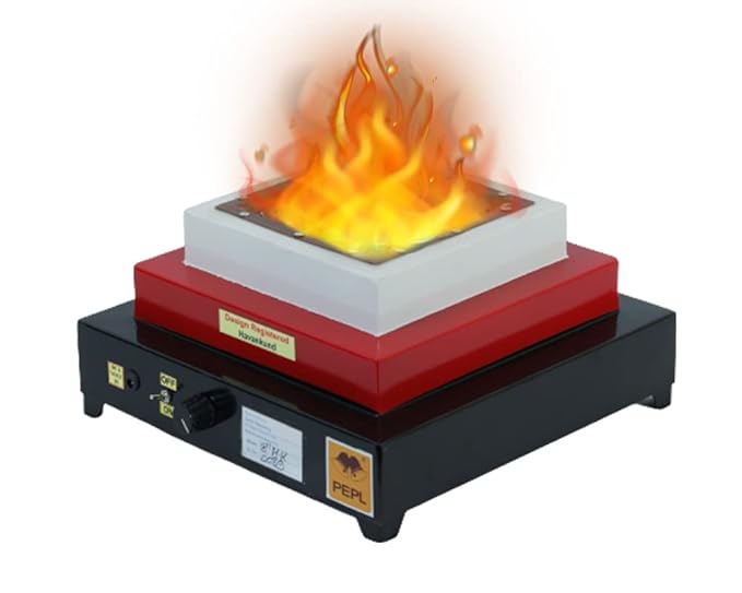 PEPL Bio Flame Mild Steel 8" Diagonal, Multicolour, Eco Friendly Pollution Free Smokeless Havan Kund - Small (BFHKS, 8 Inch)