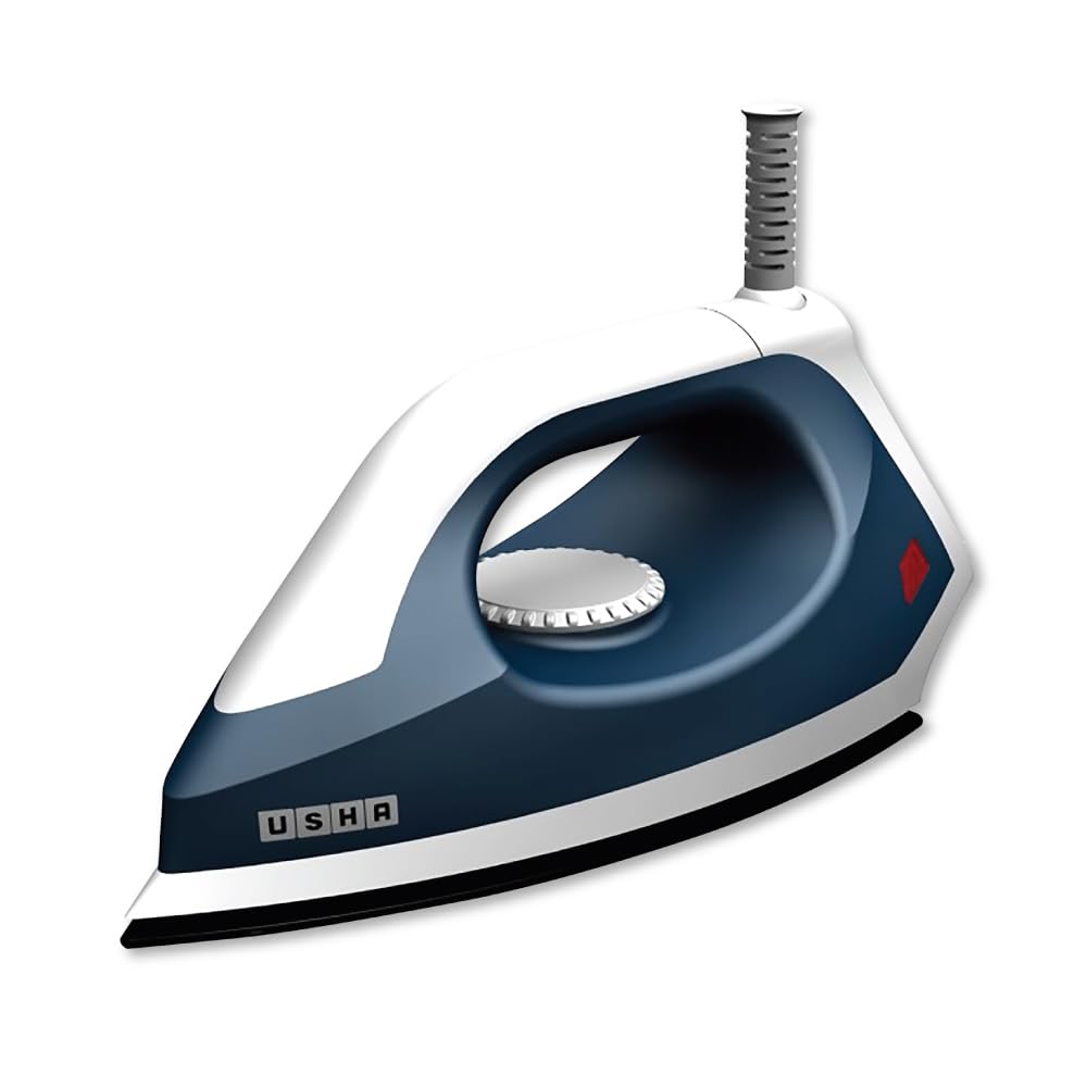 USHA EI 4175-M 750W ULTRA LIGHT WEIGHT ELECTRIC IRON WITH NON STICK PTFE COATED (BLACK WEILBURGER) SOLE PLATE, MAROON