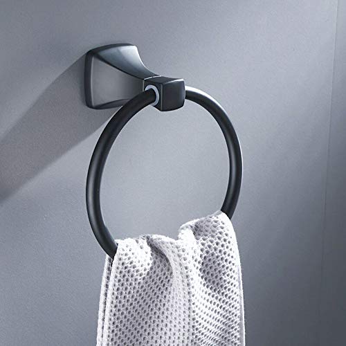 Plantex Space Aluminium Black Bathroom Accessories Set of 5-pcs/Bathroom Hardware Set (Towel Rod/Napkin Ring/Paper Holder/Soap Dish/Tumbler Holder)-4
