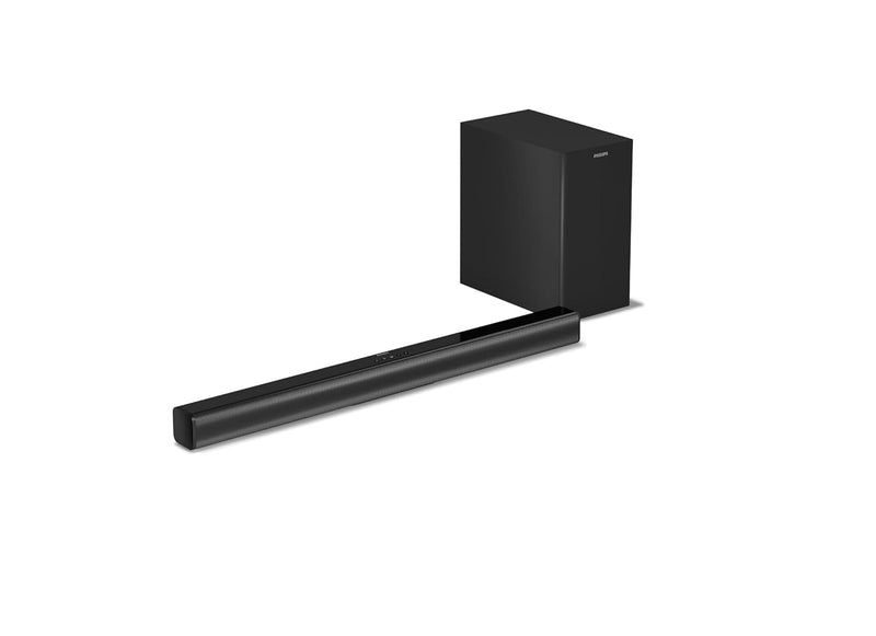 Philips TAB4319 Soundbar: 2.1 Channel 80W Wired Subwoofer, Deep Bass – Bluetooth