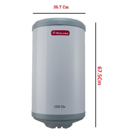 Racold CDR DLX 35ltr - Free Standard Installation & Pipes || 5 Star Rated || ABS Body ||3 Safety Levels || Rust Proof Body || Suitable for High Rise Buildings ||7 Warranty years on tank||