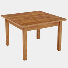 Square Dining Table with Solid Wood Legs 4 Seater for Hall-Way | Kitchen | Bedroom | Living Room 39.4" x 39.4"x