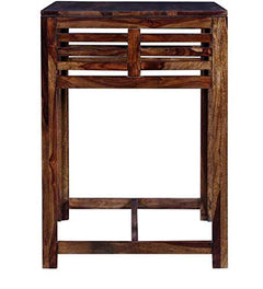 Solid Wood Bar Table Set in Provincial Teak FinishLong 2 Seater Bar Table Set | High Bar Table and Chairs Set