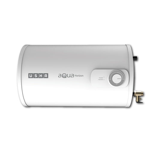 Usha Aqua Horizon 15 Litre Horizontal Storage Water Heater (White)