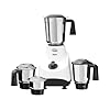 Ultra Apta Mixer Grinder - Fortune White & Black | India’s First Double ball-bearing Motor 550W High Torque with 2 Years Warranty | 204Cu Food-Grade 4 SS Jar, 3 Speed Regular + Pulse