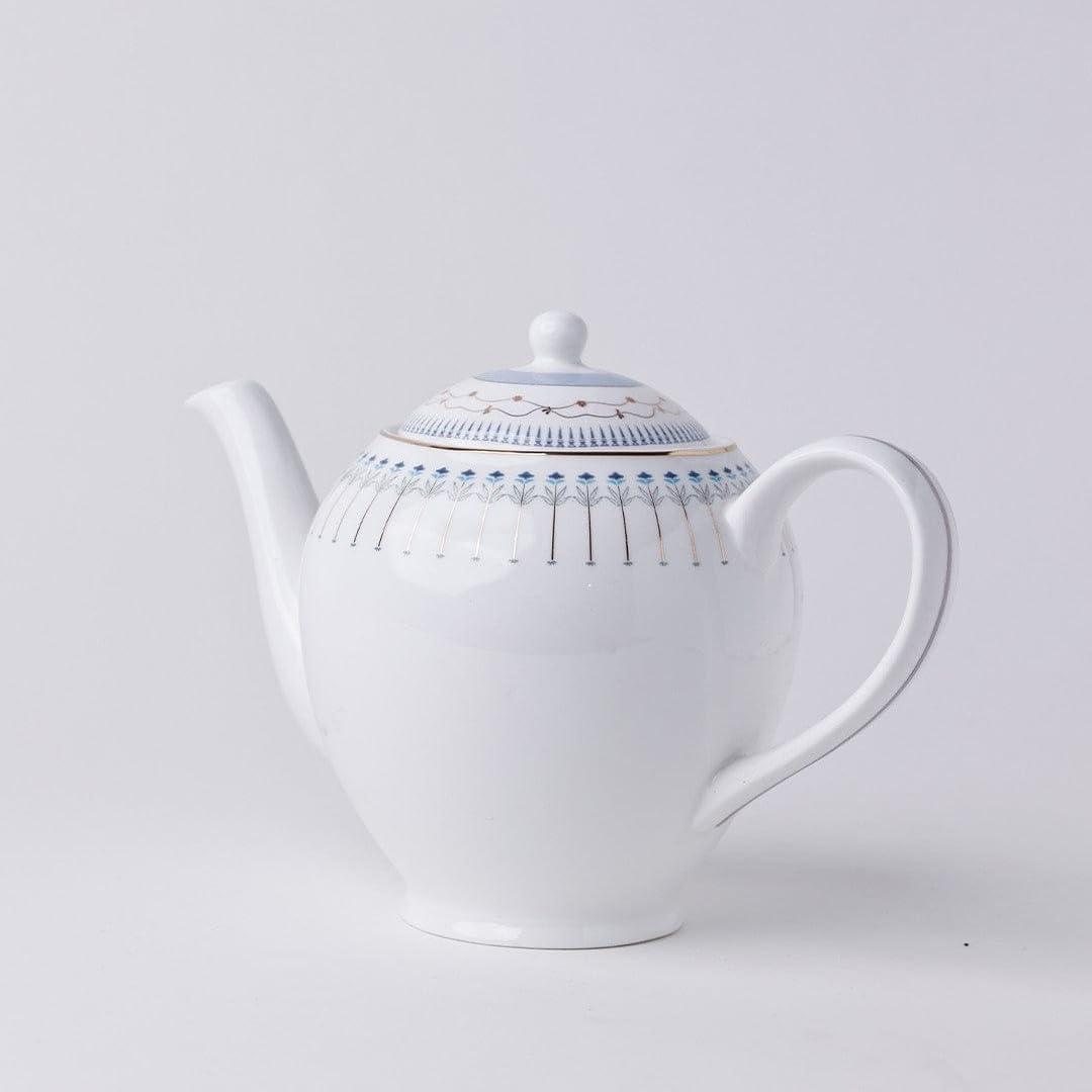 Magique by The Wishing Chair x ClayCraft : River of Flowers Ceramic Teaset 15-Piece | Teapot, Cups & Saucers, Sugar & Milk Pot | Elegant Floral Tea Set for Home High Tea Gifting Weddings Parties