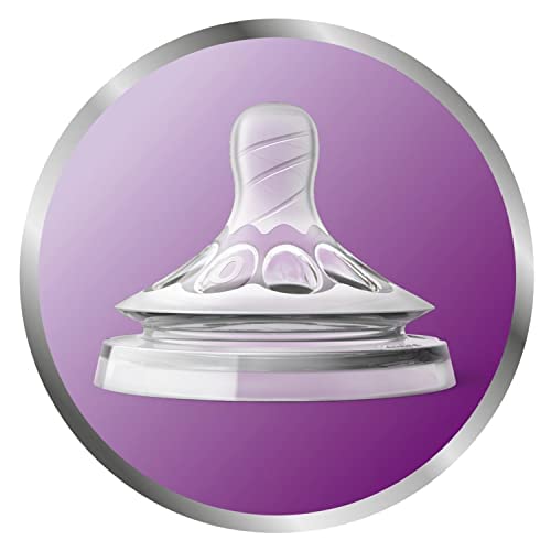 Philips Avent Natural Response 3.0 Bottle Teat- 2 x Baby Bottle Flow 3 Teats for Newborn Babies, 0+ Months (SCF042/27)