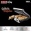 Usha iChef Sandwich Grill | 2000 Watt| Large 4 Slice Flat Bread Griller | 0-180° Flat Bed | Temperature and Timer Control | Auto Shut-off after Pre-Set time |2 Years Warranty (Stainless steel)