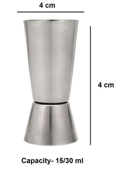 Dynore Stainless Steel Double Sided Peg Measure Set of 3-30/60, 20/40 and 15/30 ML Each