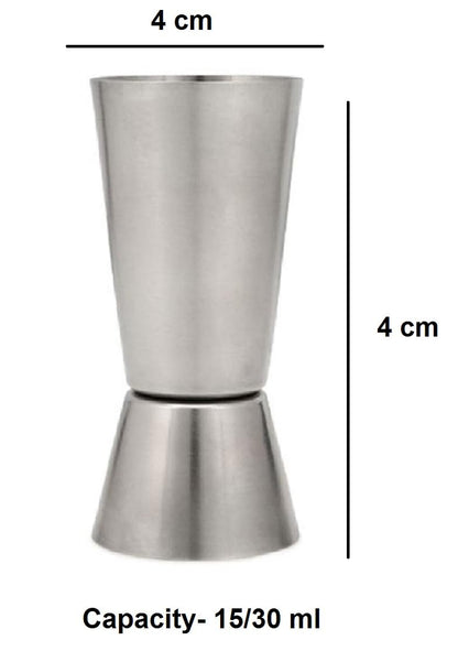 Dynore Stainless Steel Double Sided Peg Measure Set of 3-30/60, 20/40 and 15/30 ML Each