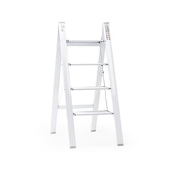 Corvids 4-Steps Premium Folding Step Stool | 2-Year Warranty | Wide Anti-Slip Pedal, Portable Lightweight Aluminum Step Ladder for Home and Office Use (Black)