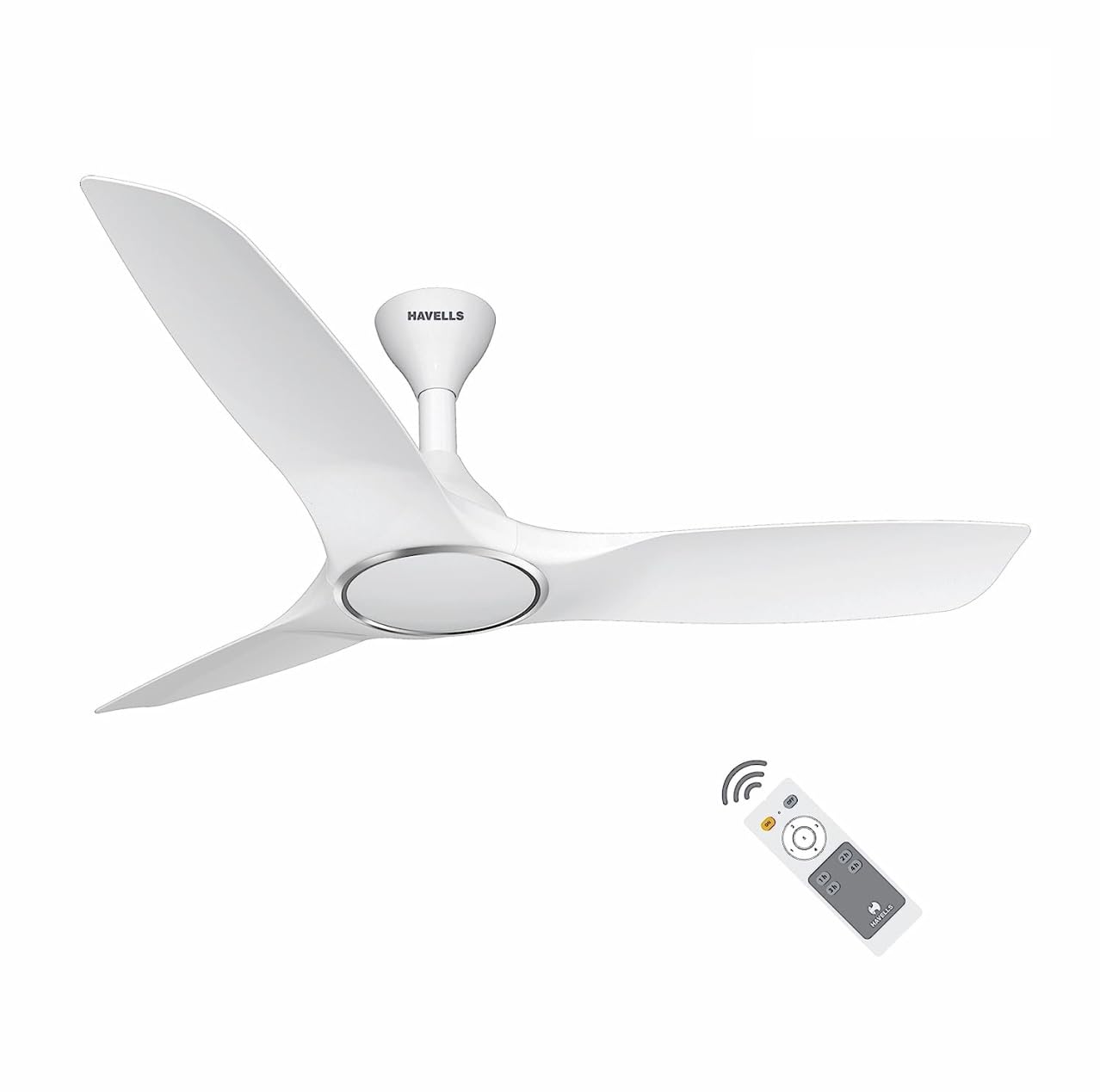 Havells Inveno LX 1200 mm BLDC Ceiling Fan|ABS Aerodyanamic Blades|Telescopic Canopy|Timer,Breeze,Sleep,MOP Modes|Reverse Feature|100% Copper Motor|Free Installation|2 Year Warranty(Matt Pearl White)