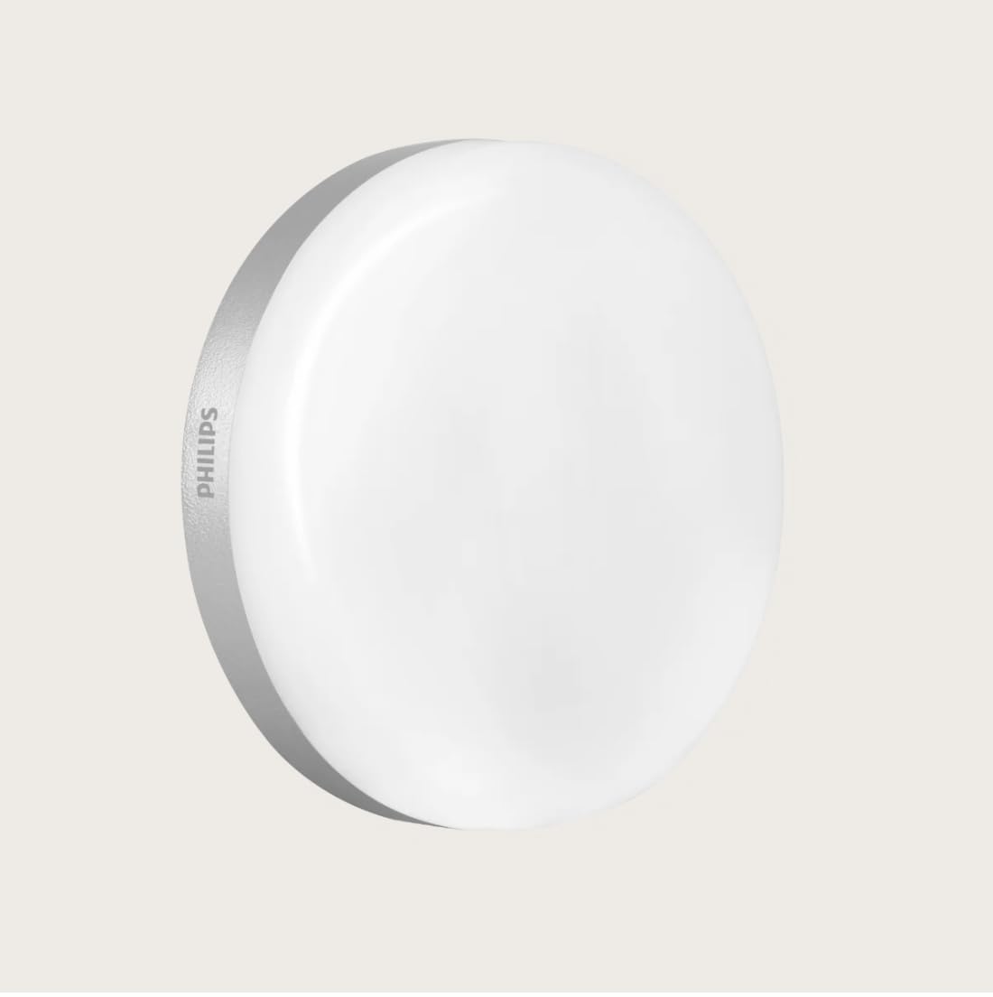 Philips 20W Round LED Surface Light - Full Glow Panel, Metal Body, Warm White (3000K), Ceiling Light for Home