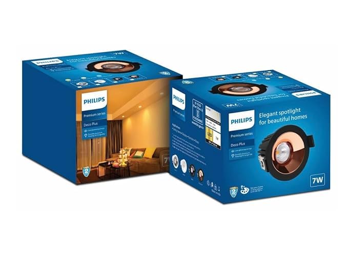 Philips 12W Deco Plus COB LED Downlight (BK, B0FP6M1NVM)