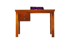 Solid Sheesham Wood Study Table with Drawer Storage for Home Writing Office Desk