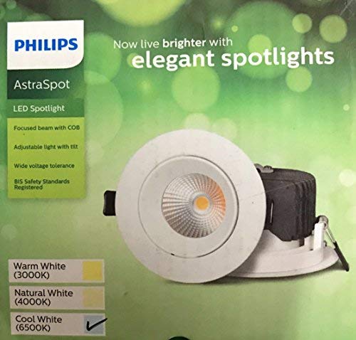 Philips Astra Spot 7-Watt LED Light (Cool Day Light, Round)