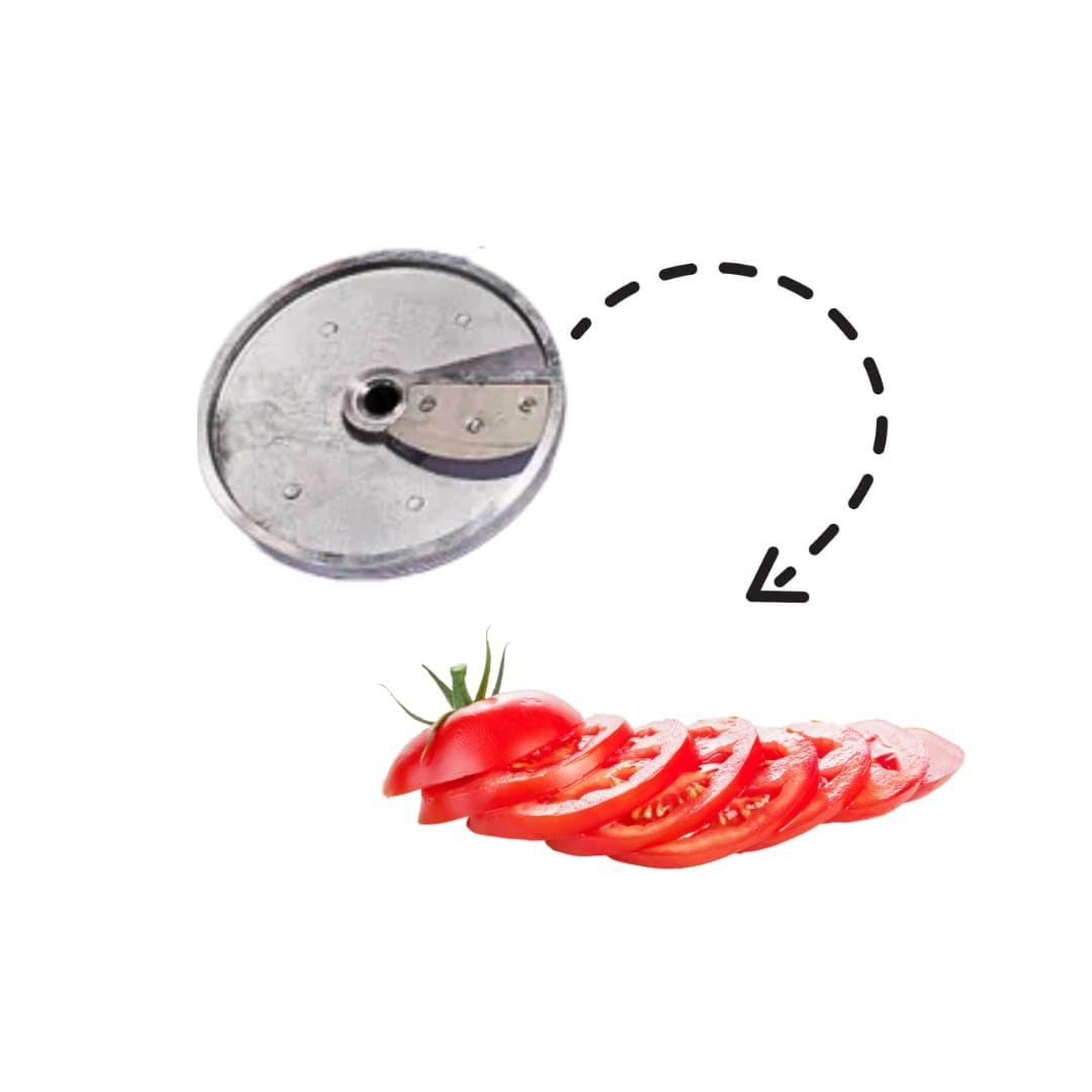KRN Commercial Vegetable Slicer Machine for Hotels & Restaurants, Heavy Duty Blade Tomato Vegetable Cutter with Stainless Steel Output Tray, Red
