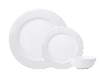 Clay Craft Fine Ceramic Dinner Set Georgian (White - 18 Pieces), for Family of 6, Dinner Set Ceramic, Crockery Set, Dining Set for Dinner, Microwave Safe Plates and Bowls Set, Crockery Set for Gift