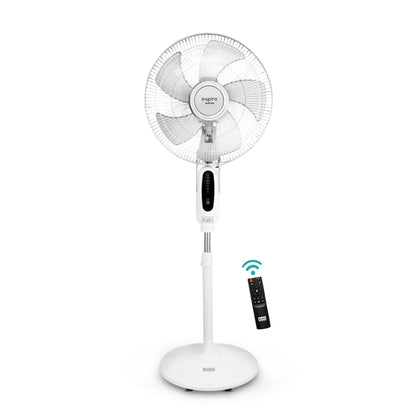 KUHL Inspira W1 400mm Power Saving BLDC Wall Fan with Remote | 28 W | Touch Screen Control Panel with Digital Display | Tilt Mechanism & Swivel Function | Wall Mount | High Air Flow & Low Noise|white