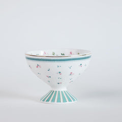 Magique by The Wishing Chair x ClayCraft : Portrait of a Rose Dessert Cups Set of 4 | 160 ml Ceramic Ice Cream Bowls | Elegant Floral Cups for Ice Cream, Sorbet & Gelato | Dishwasher Safe