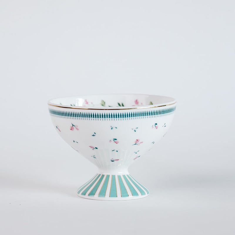 Magique by The Wishing Chair x ClayCraft : Portrait of a Rose Dessert Cups Set of 4 | 160 ml Ceramic Ice Cream Bowls | Elegant Floral Cups for Ice Cream, Sorbet & Gelato | Dishwasher Safe
