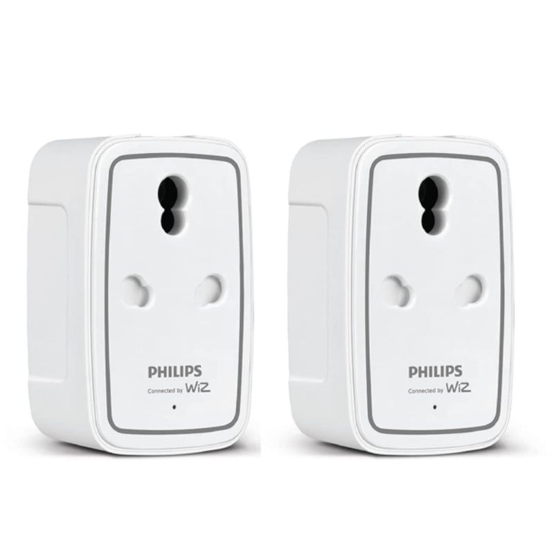 Philips 6-16A Smart WiFi Plug (Pack of 2) (black, B0C4FV6TR5)