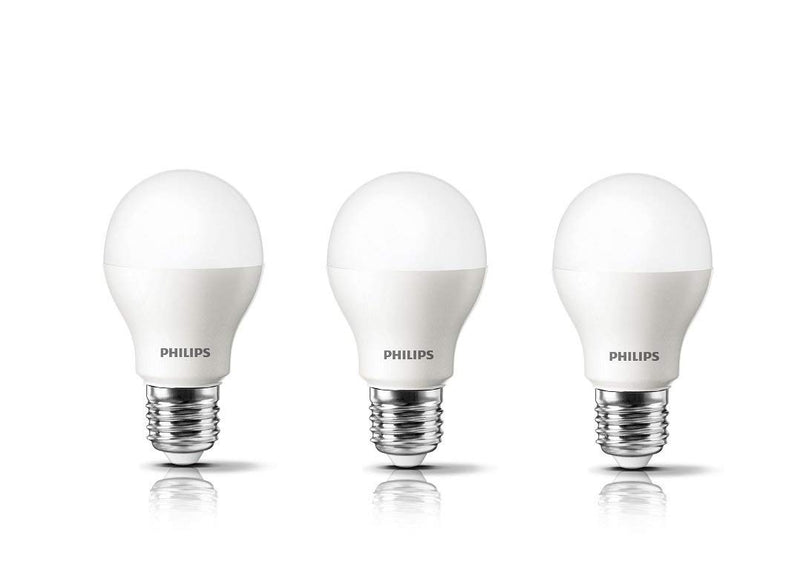 Philips Ace Saver 9-Watt LED Lamp (Pack of 3, Crystal White)
