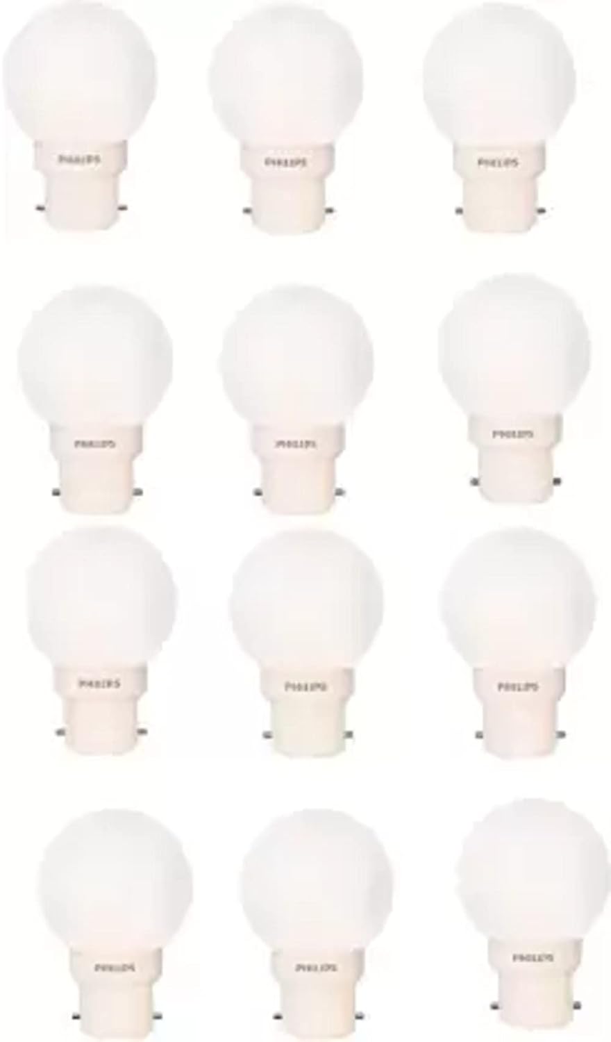 Philips 0.5 W Round B22 LED Bulb (White, Pack of 12)