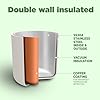 MILTON Malmo 1200 Thermosteel Double Wall Vacuum Insulated Stainless Steel Water Tumbler with Handle 1100ml,Travel Mug with Straw,Silicon Cap,Cleaning Brush,Hot & Cold Beverage Flask, Cream