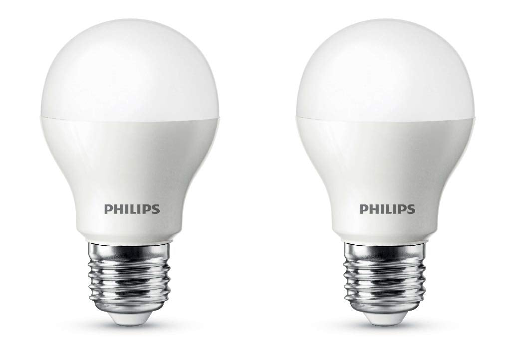 Philips Ace Saver Base E27 9-Watt LED Bulb (Pack of 2, Warm White) (Small)
