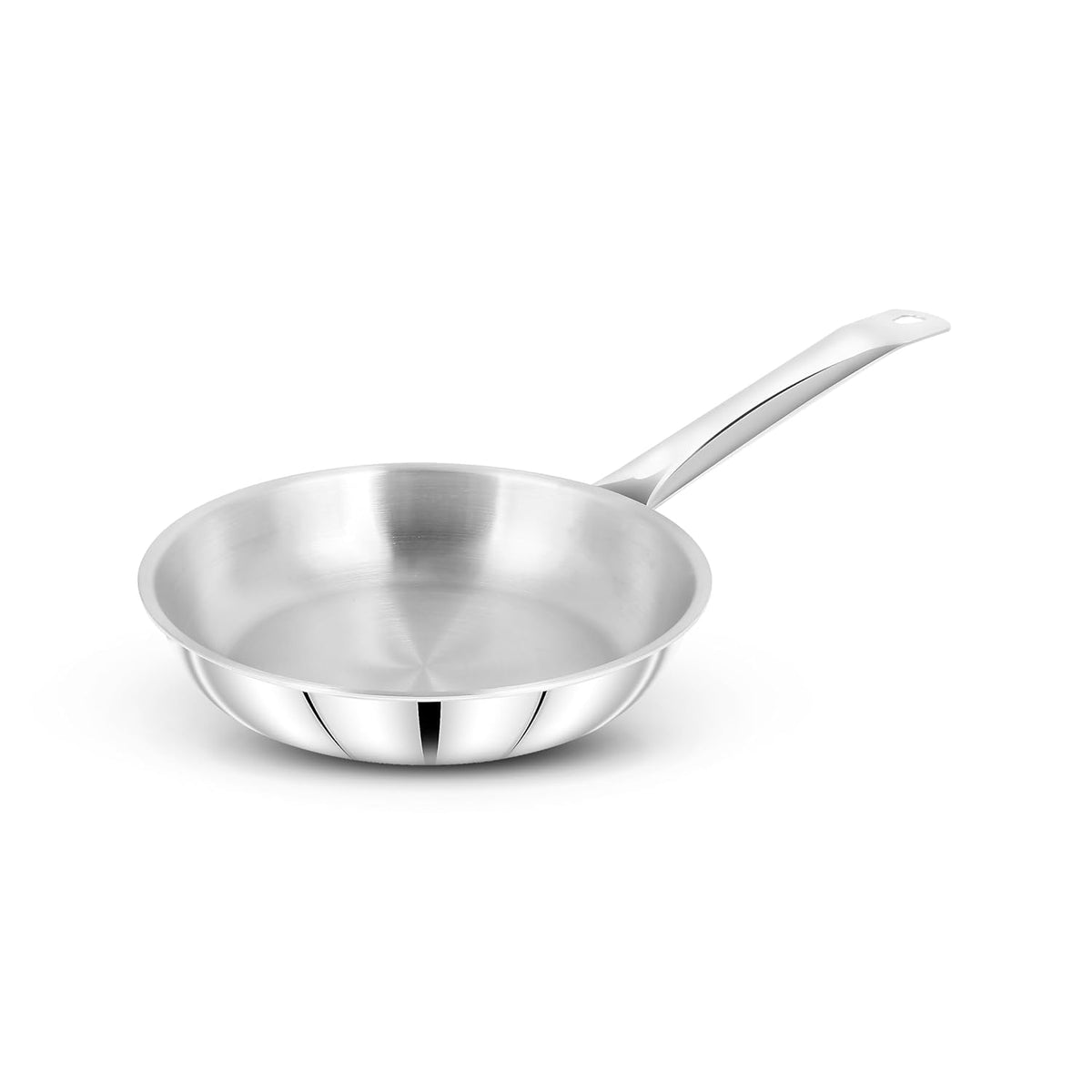 Pigeon Tristeel Triply Stainless Steel Frypan with Lid, Heavy Bottom, Induction Friendly