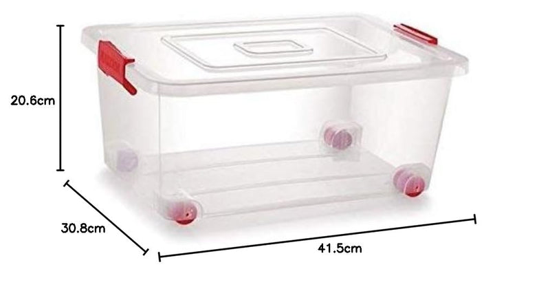 Nakoda Plastic Container - 16L, 1 Piece, Transparent, (41.5 x 30.8 x 20.6) cm