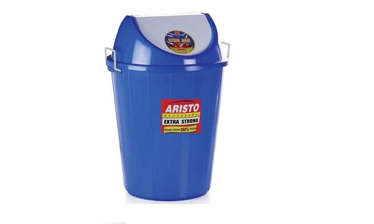 ARISTO Plastic Swing Lid Garbage Waste Dustbin, 30 Ltrs, Red