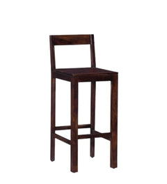 Elegant Sheesham Wood Bar Chair - Durable, Handcrafted, Comfortable Seating with Footrest, Ideal for Home Bar, 